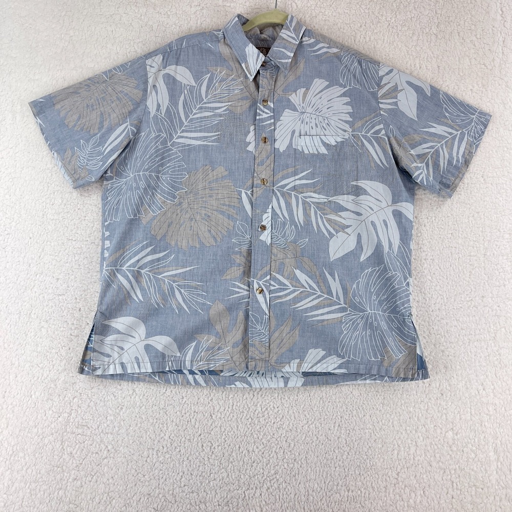 Kalaheo Blue Hawaiian‎ Button-Down Casual Shirt Mens Short Sleeve Size 2XL